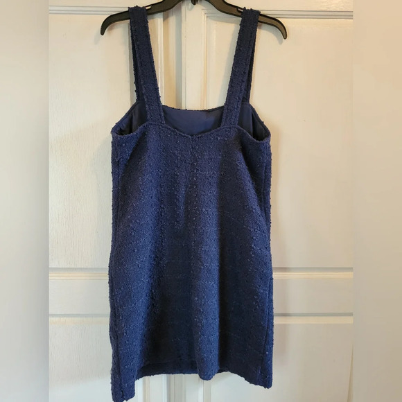 Abercrombie & Fitch Navy Blue Textured Dress - Picture 2 of 5